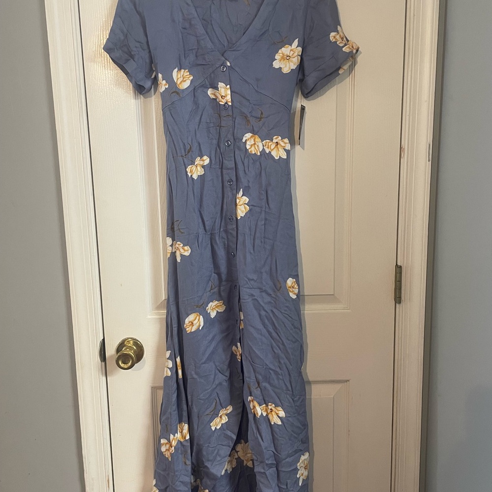 Volcom Blue Floral Maxi Dress